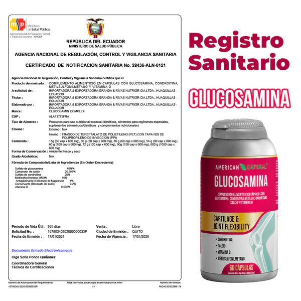 SUPER GLUCOSAMINA 60 CPASULAS