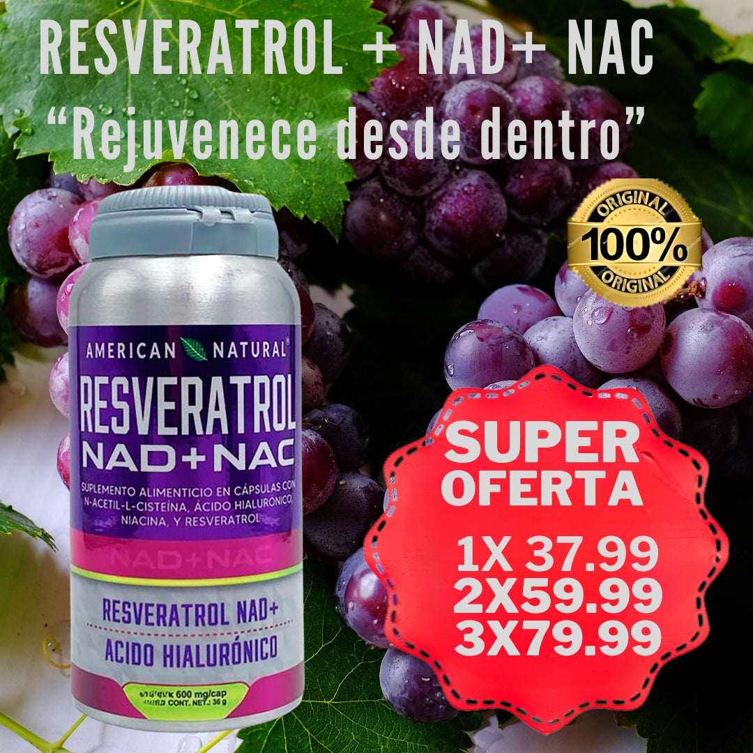 RESVERATROL NAD+NAC ETIQ MORADA